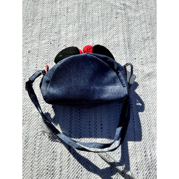 Disney Purse Minnie Mouse Pride Denim Bag 3D Ears Rainbow Crossbody Costume Cop - Picture 2 of 8